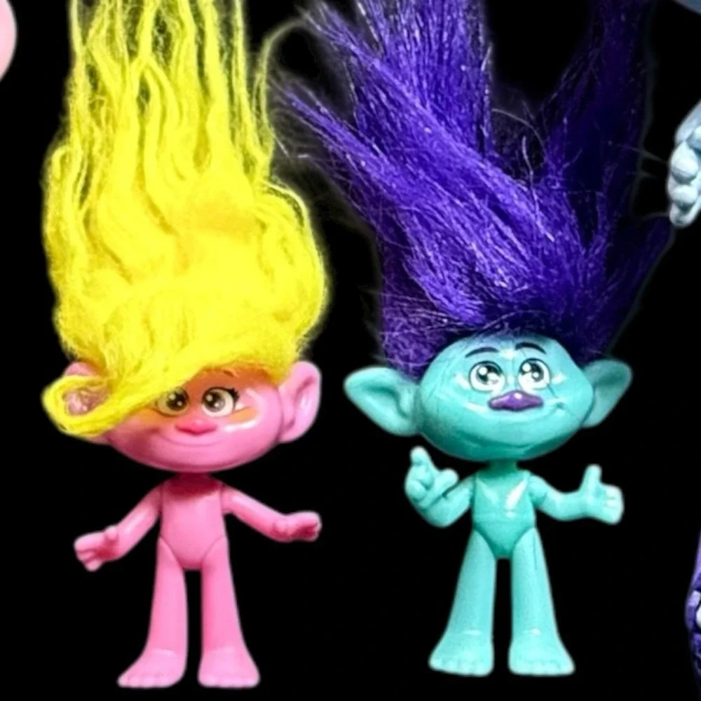 Dreamworks Trolls Dolls and Mini Figures Assorted‎ Toys Trolls Movie Lot of 4